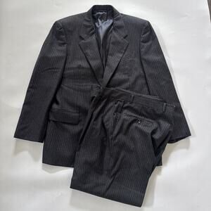 Vintage Hickey Freeman Collection Canterbury SUIT Jacket 42R Pants 36x29 WOOL